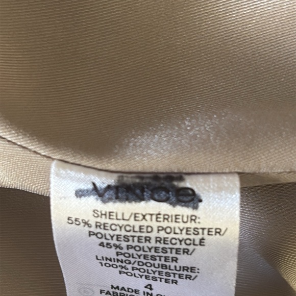 Vince Crepe Double-Breasted Blazer Sepia Size 4 - Picture 8 of 8